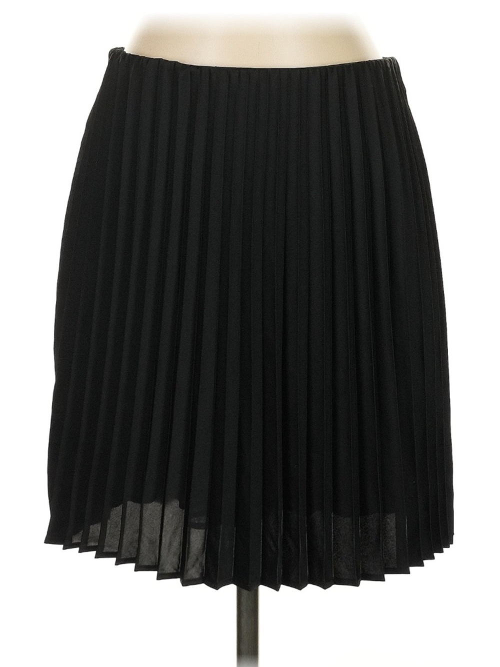 J. Crew Black Pleated Skater Skirt